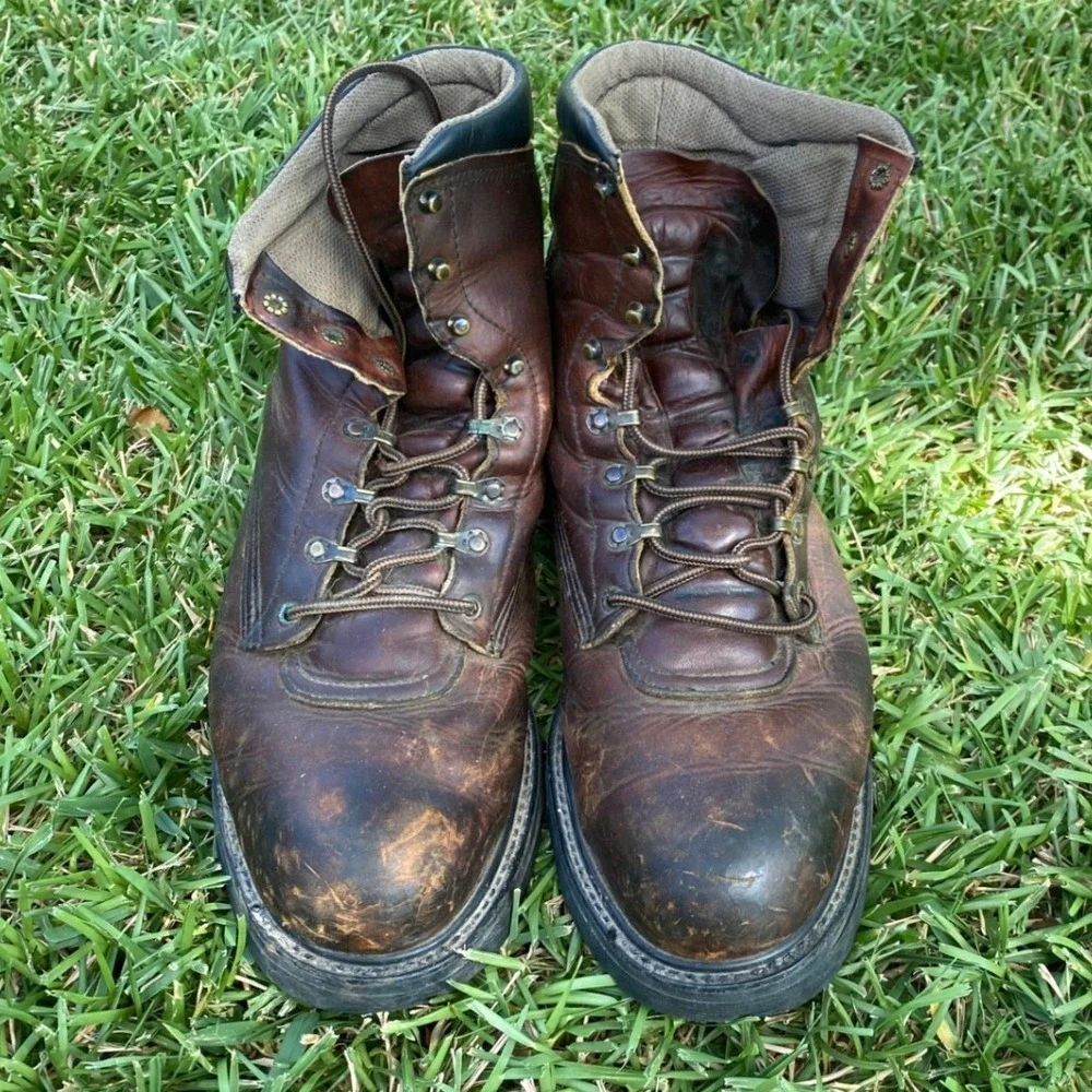 Red Wing 2264 Mens Work Boots Steel Toe Brown Leather EH Made in USA Size 12 D